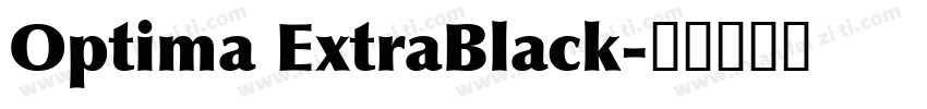 Optima ExtraBlack字体转换